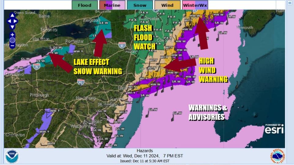Severe storm risks rise East Coast as major storm brings flooding rain ...