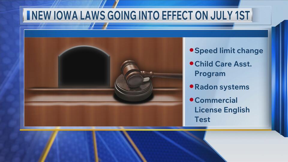 What Iowa laws are going into effect on Wednesday?