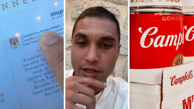 ‘Not even trying to hide it’: Man goes to Philadelphia restaurant. Then he sees Campbell’s soup on the menu—and can’t believe how much it costs