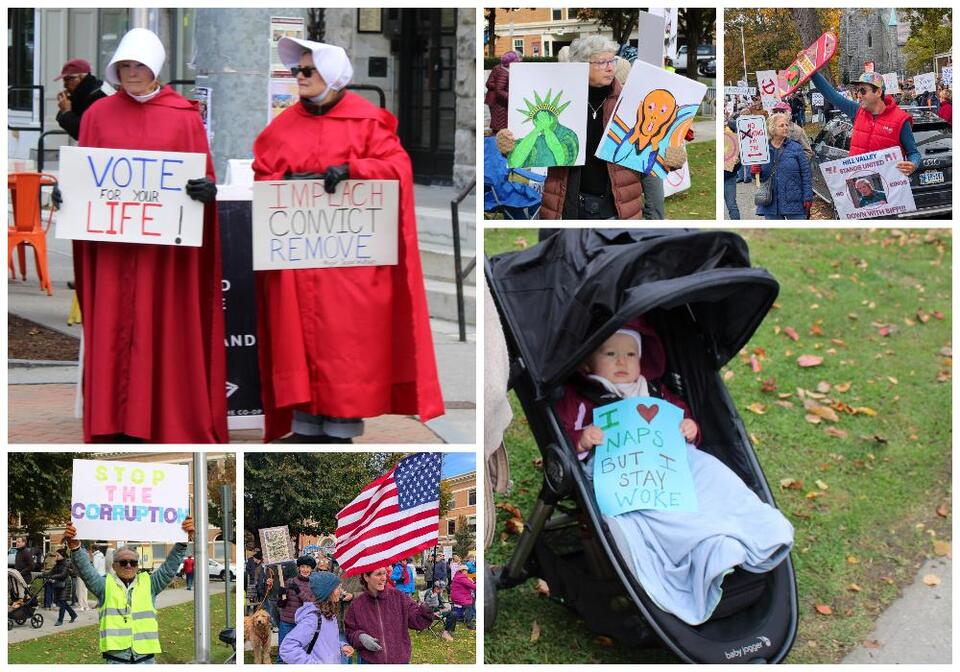 As early voting begins, ‘No Kings’ rally brings out hundreds in Great ...