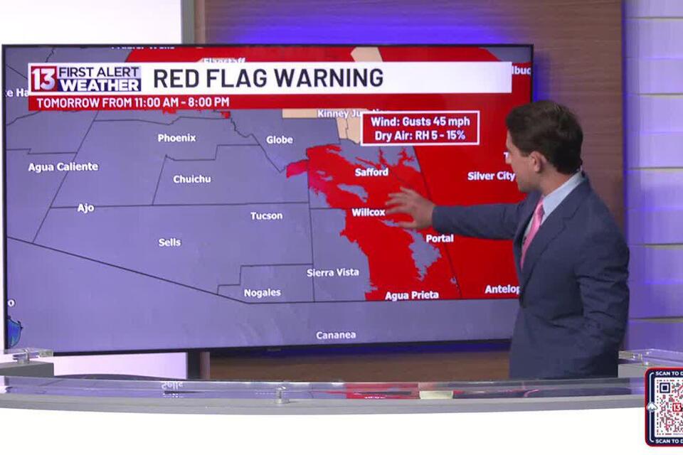 FIRST ALERT FORECAST - Red Flag Warning out east tomorrow - NewsBreak
