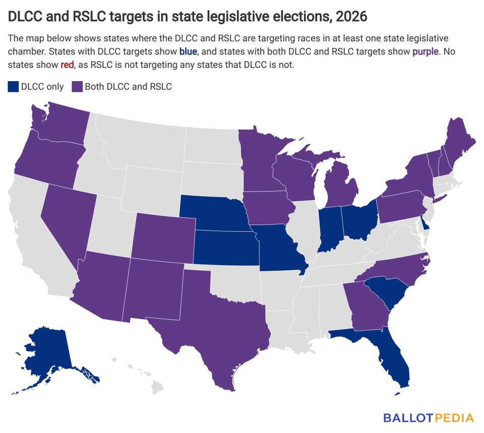 DLCC and RSLC targeting 30 of the same chambers in 2026 state ...