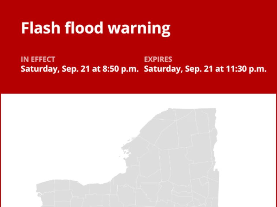 NY weather update Flash flood warning issued for Allegany County