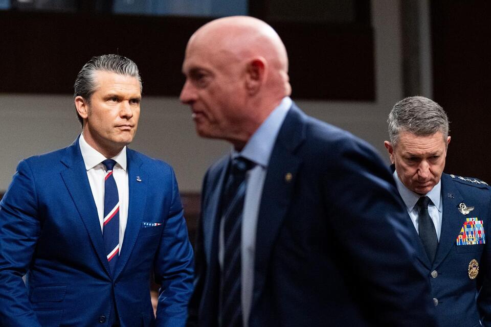 Image for Hegseth again looks to punish Democratic Sen. Mark Kelly over military comments