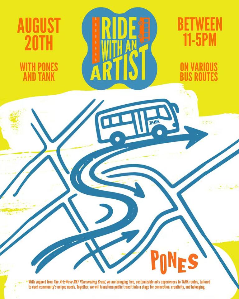 Ride with an Artist Day Returns to TANK Buses on August 20th
