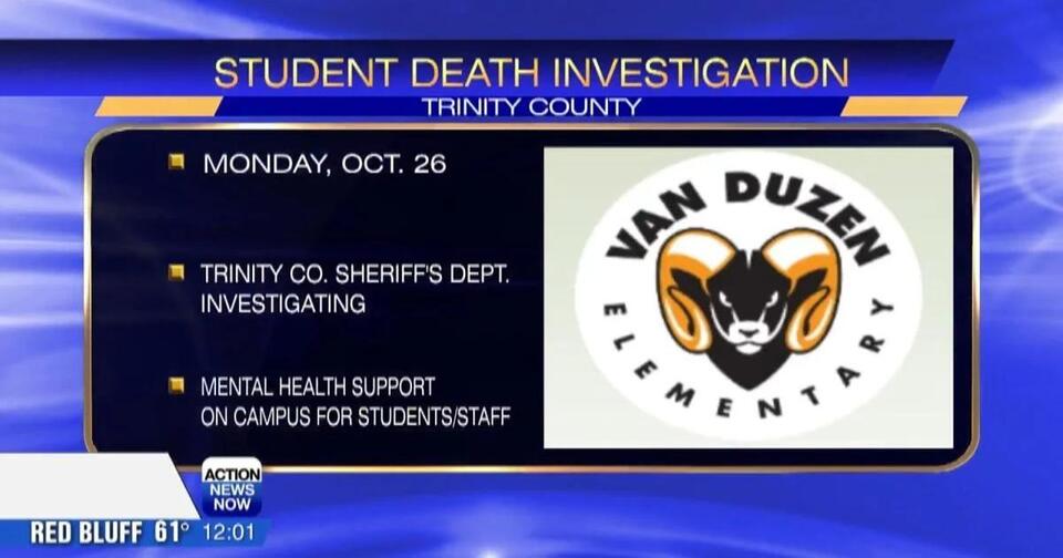 Student death at Van Duzen Elementary School confirmed by Trinity ...