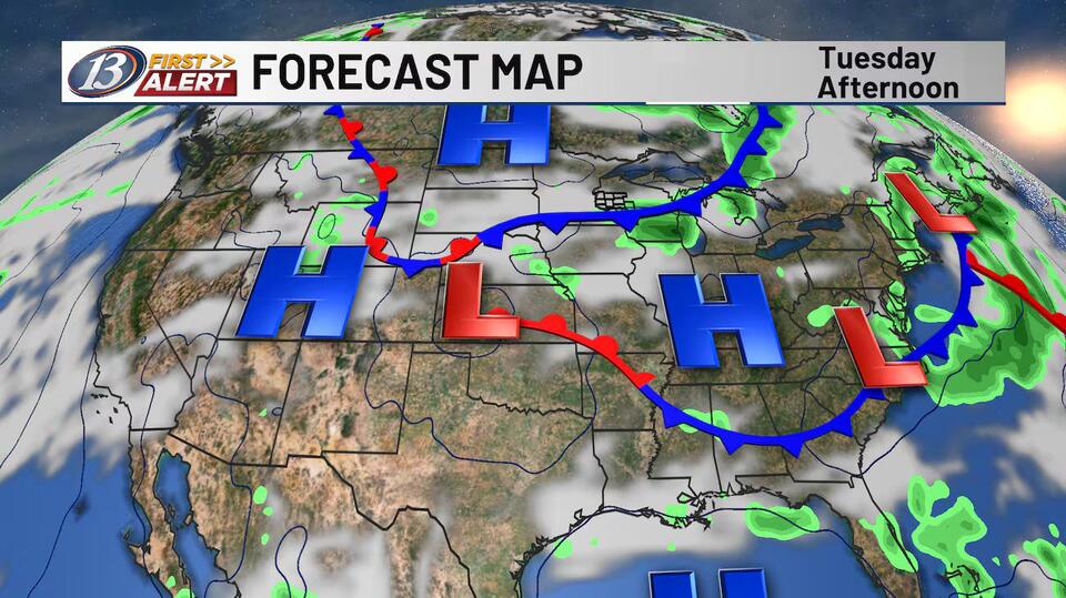 Sunny and comfortable tomorrow before next shower and storm chances arrive
