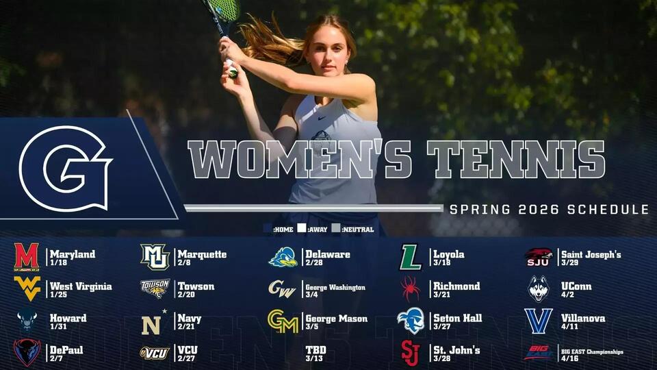 Georgetown Women’s Tennis Announces Spring 2026 Schedule - NewsBreak