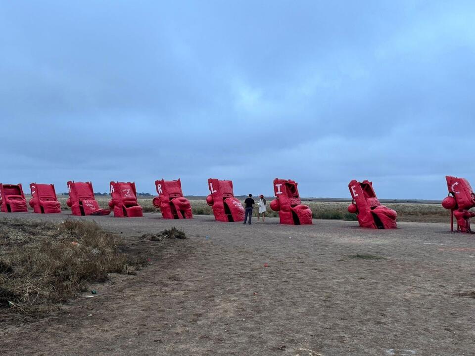 Amarillo's Cadillac Ranch Repainted to Honor Charlie Kirk - NewsBreak