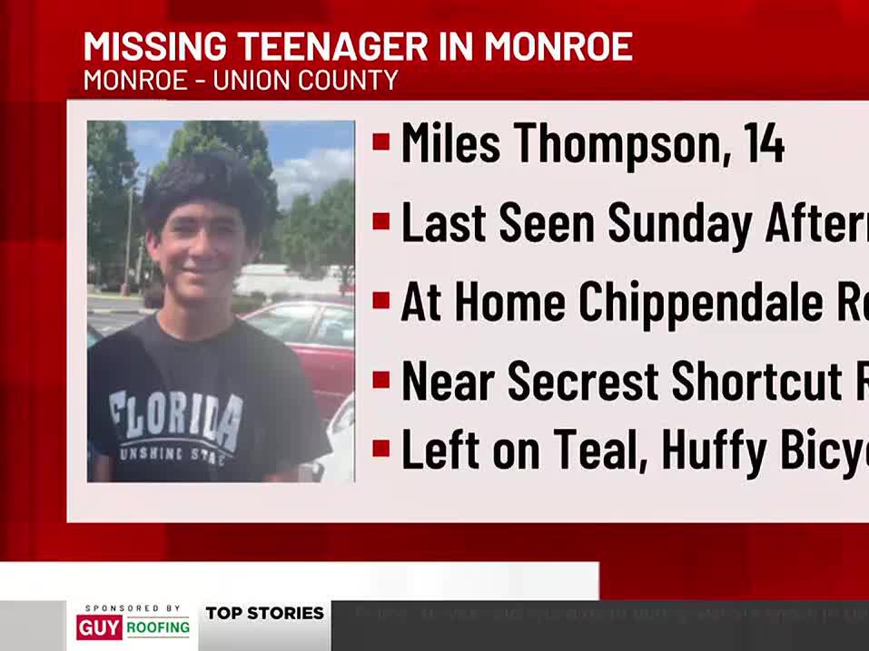 Monroe police searching for missing 14-year-old boy