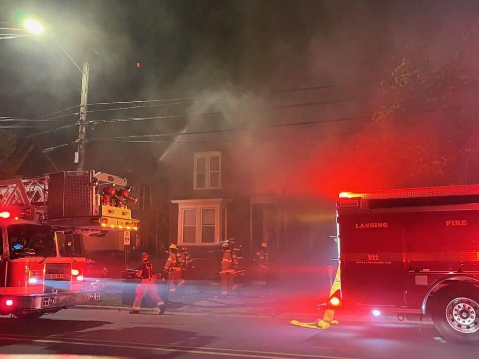 Lansing firefighters rescue dog from early morning house fire on ...