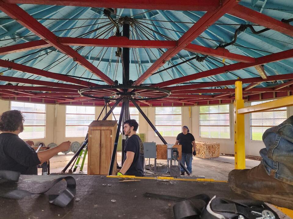 Workers Putting West Endicott Carousel Back Together - NewsBreak