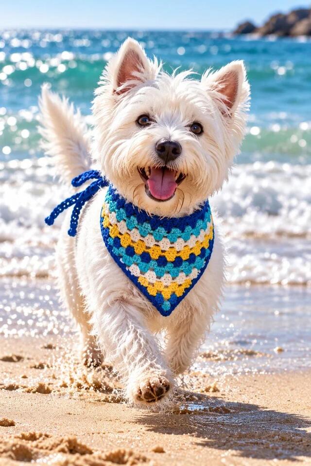 Free Cozy Waves Dog Bandana Crochet Pattern - NewsBreak