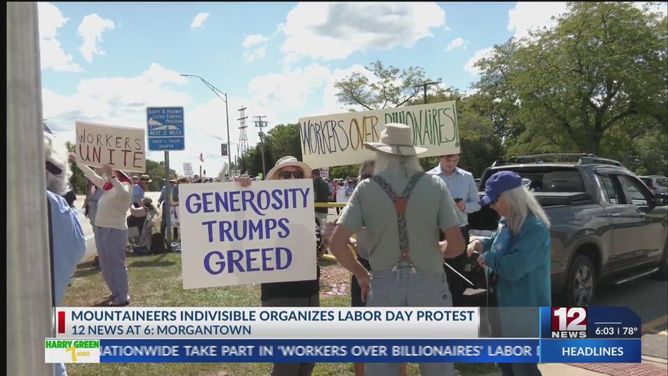 Mountaineers Indivisible protests Trump Administration on Labor Day ...