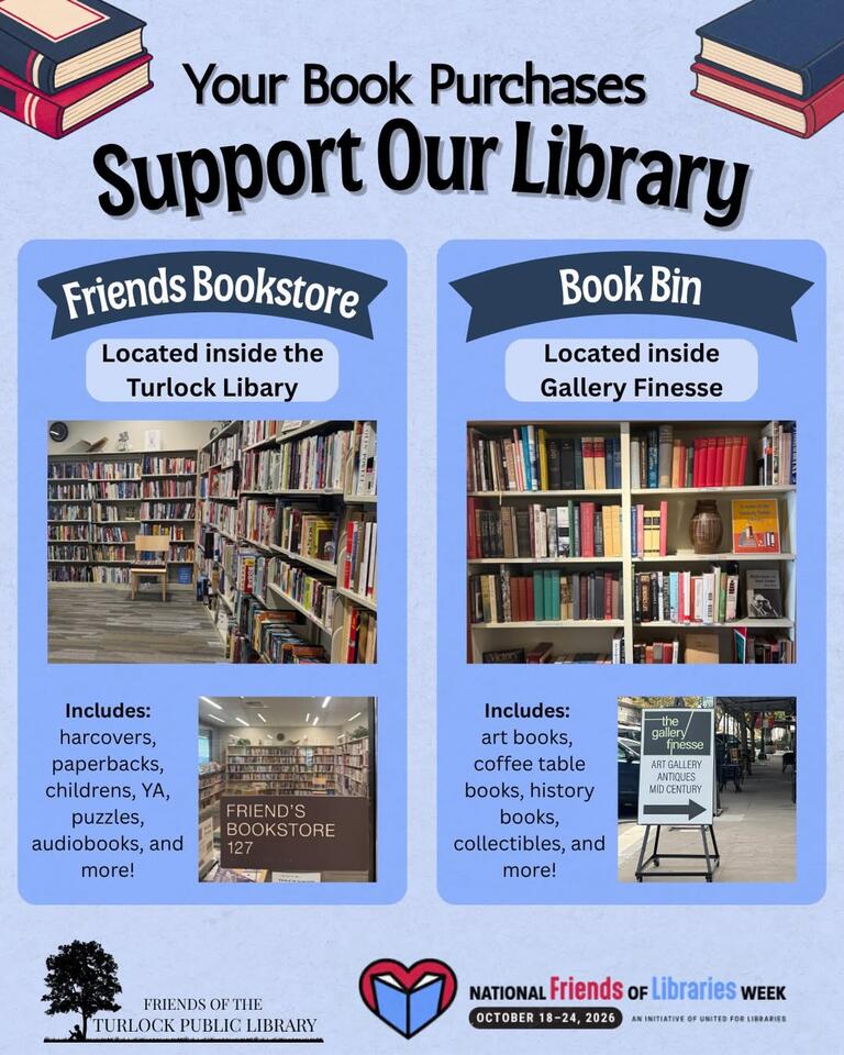 Used book shopping supports Turlock Library - NewsBreak