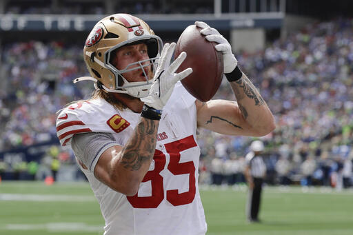 49ers' George Kittle out with hamstring injury, Brock Purdy's status ...