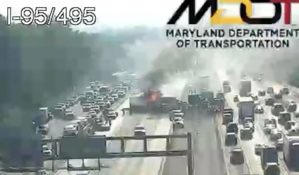 Fiery crash on Route 50 in Prince George's County causes major backups for hours