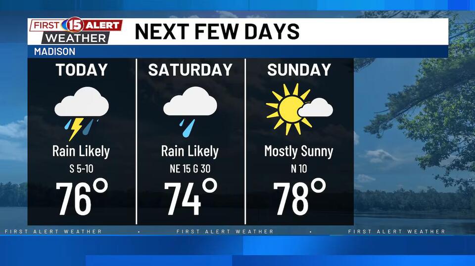 Rain expected through midday Saturday
