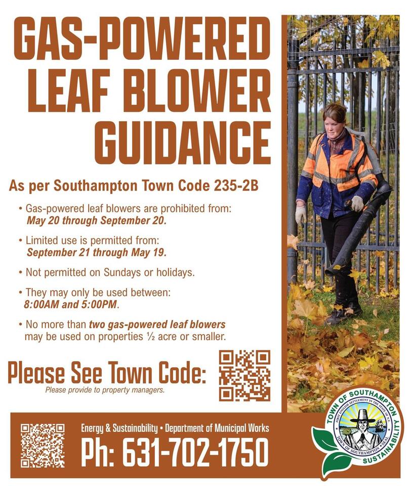 ⚠️ Southampton rules for gas leaf blowers this fall - NewsBreak