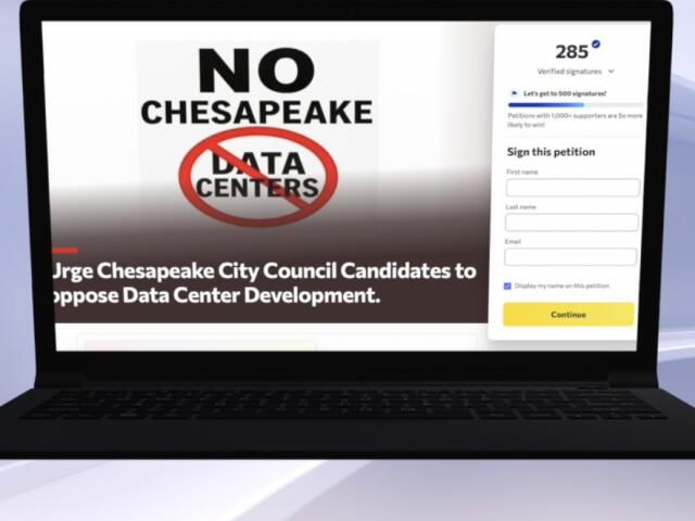 Petition for candidates' stances on data centers before Chesapeake election