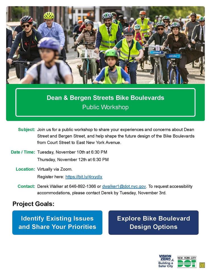 DOT proposes Bergen–Dean bike boulevard plan - NewsBreak