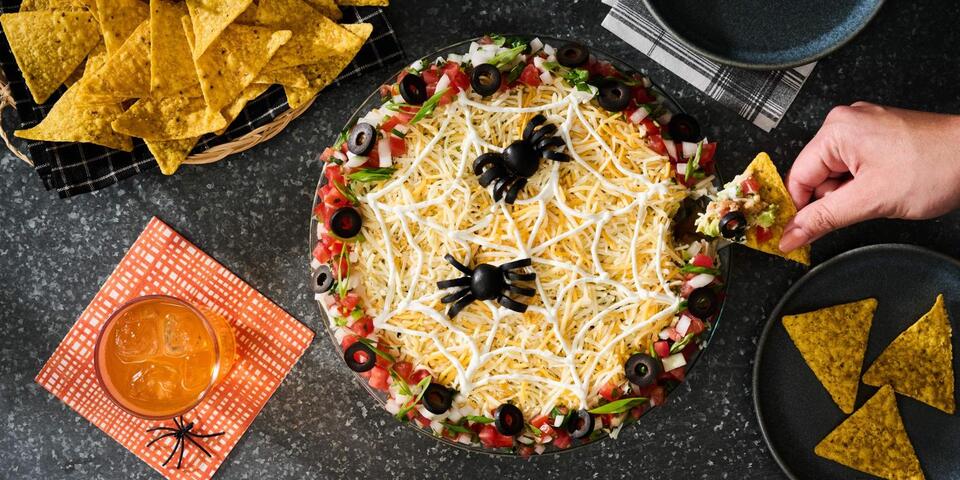 Ree Drummond Gives Taco Layer Dip a Spooky Spiderweb Makeover Just in ...