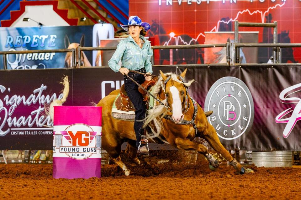 Tricia Aldridge Sweeps Young Guns League Derby on Adios Pantalones a Week After Locking in NFR No. 2