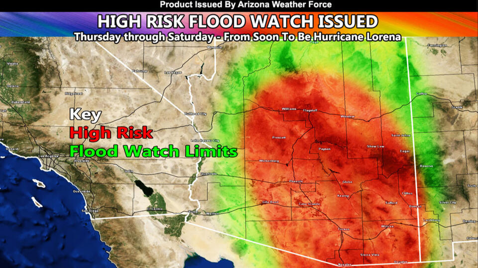 High Risk Flooding Expected Across Much of Arizona as Soon To Be ...