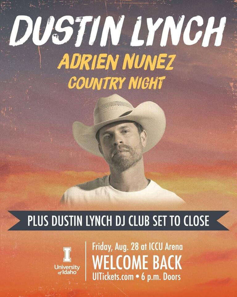 Dustin Lynch to Headline Country Night at ICCU Arena in Moscow - NewsBreak