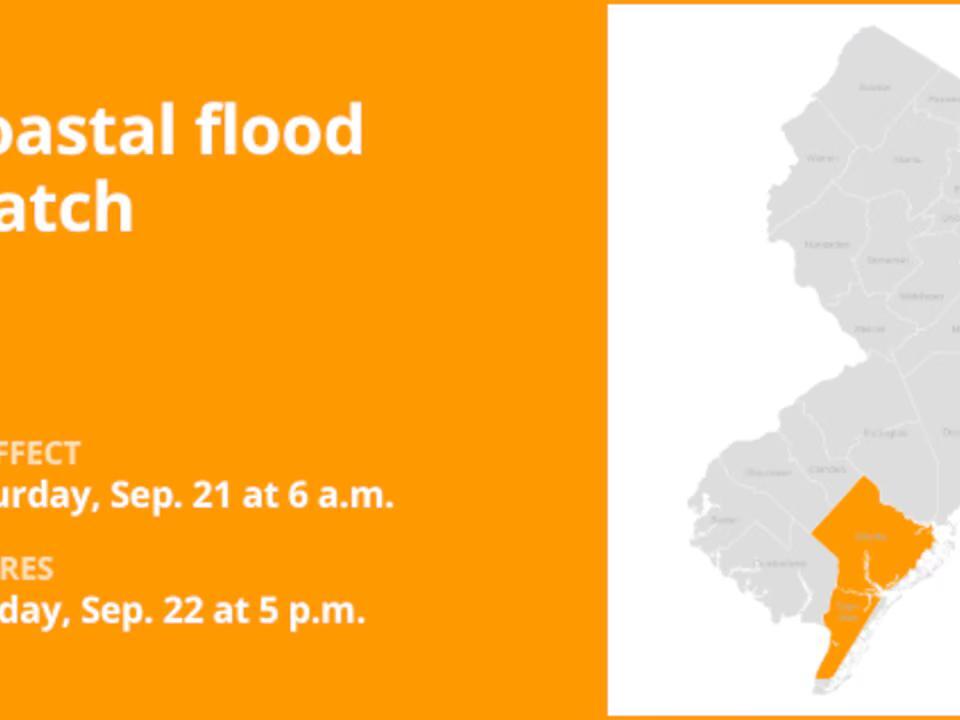 Update: Atlantic and Cape May counties under a coastal flood watch ...