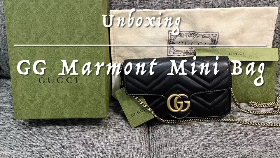 UNBOXING, GUCCI GG MARMONT MINI BAG