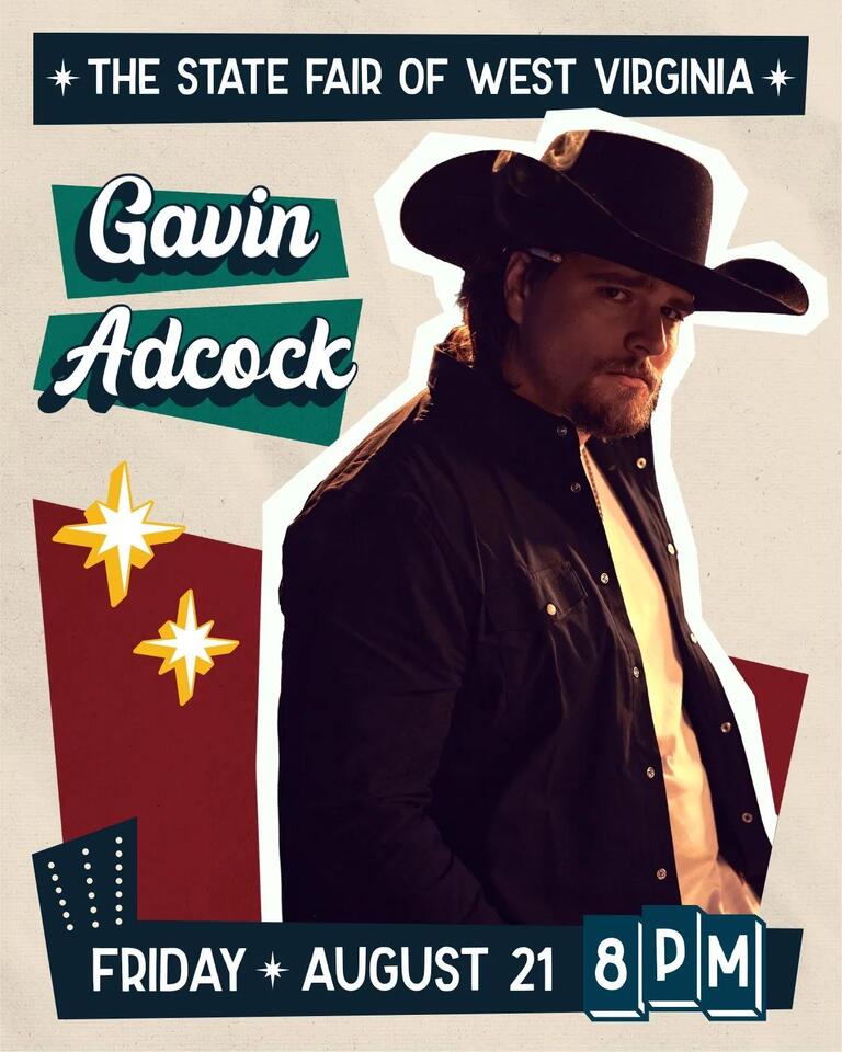 State Fair of West Virginia announces country singer Gavin Adcock as ...