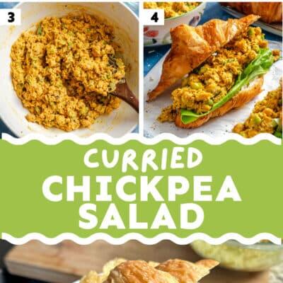 Smashed Curry Chickpea Salad