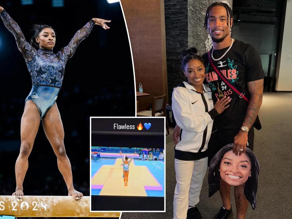 Simone Biles’ husband, Jonathan Owens, praises her ‘flawless’ Olympics