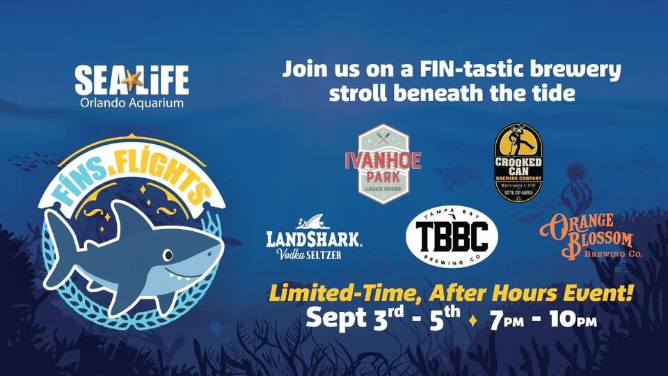 Sip Craft Beer Under the Sea at Sea Life Orlando’s New Fins and Flights Event