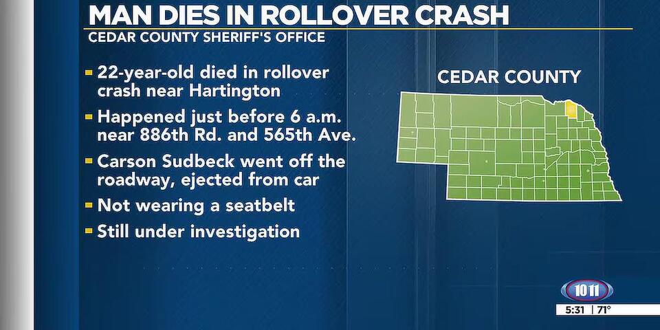 Northeast Nebraska man dies in rollover crash - NewsBreak