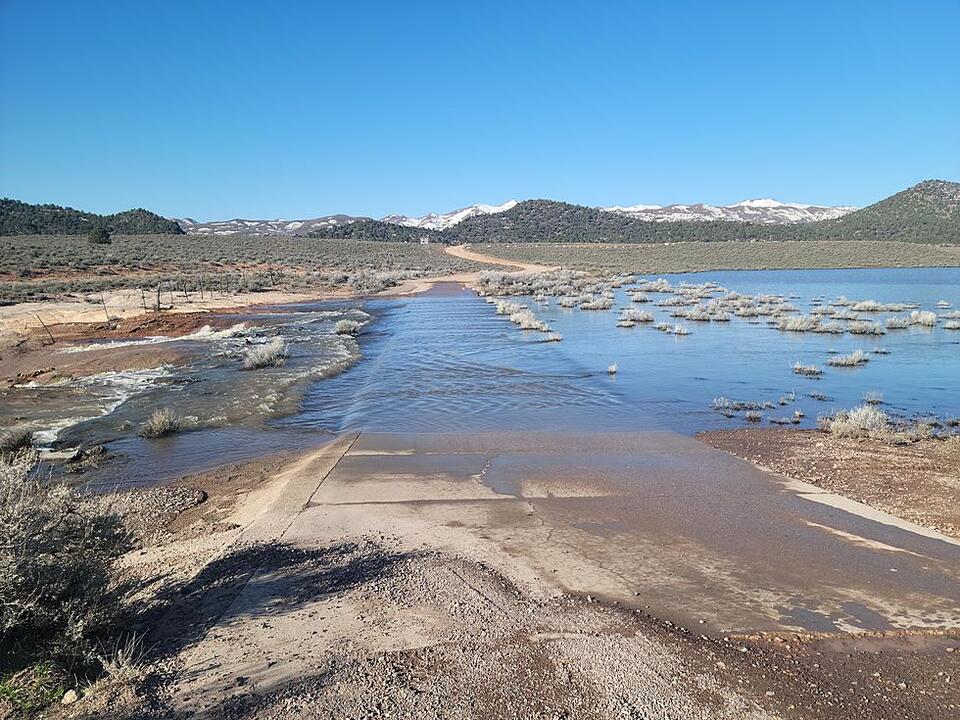 Water Cascades from Dam at Enterprise Reservoir