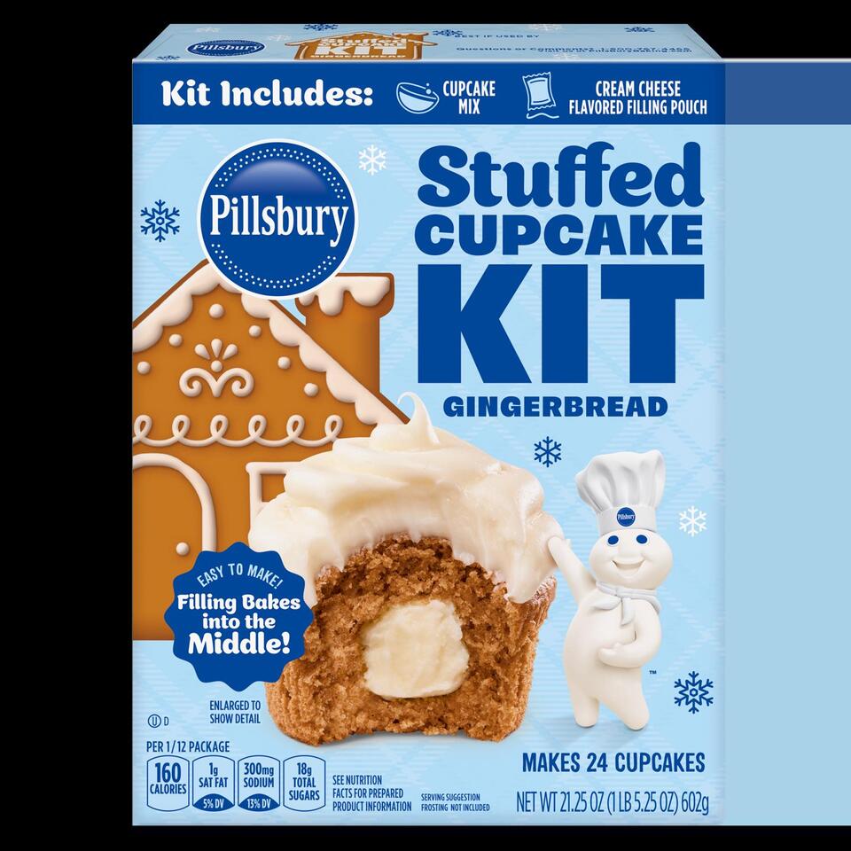 Pillsbury Gingerbread Stuffed Cupcake Kit Takes Over Holiday Baking ...