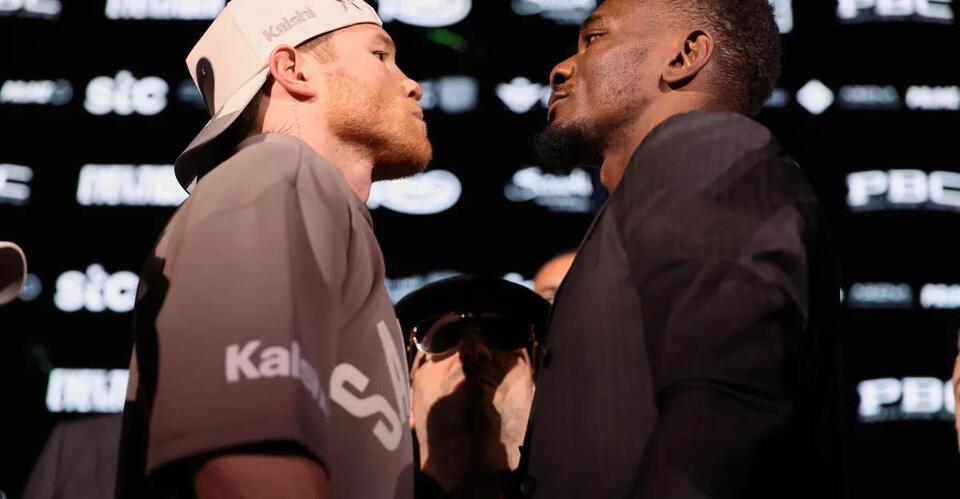 Face Off! Canelo Alvarez, Christian Mbilli staredown video ahead of Halloween title fight in Riyadh