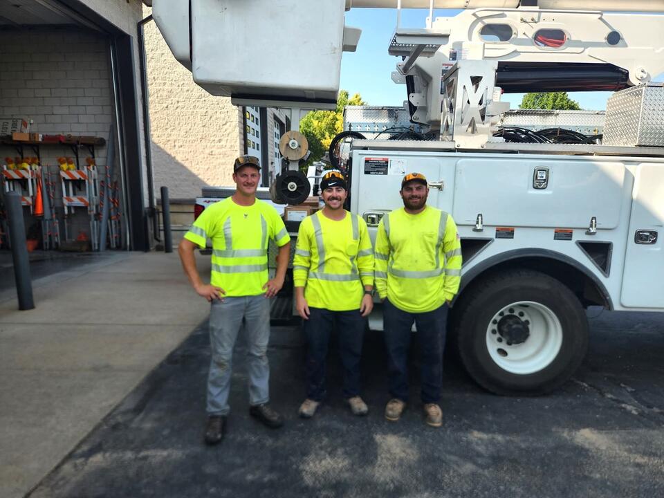 Kaukauna Utilities crew assists with power restoration in Menasha following tornado