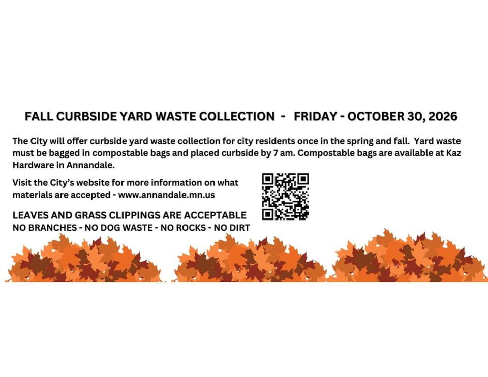 Fall Curbside Yard Waste Collection - Friday, October 30, 2026 - NewsBreak