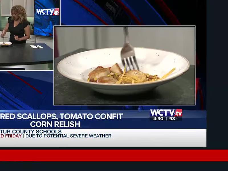 Tallahassee Chef Leon Brunson demonstrates how to prepare seared