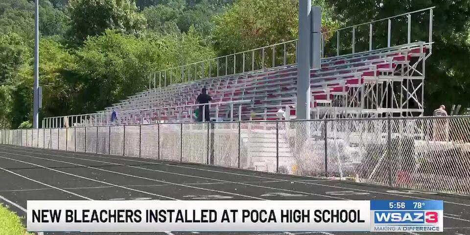 New bleachers installed at Poca High School’s O.O. White Stadium