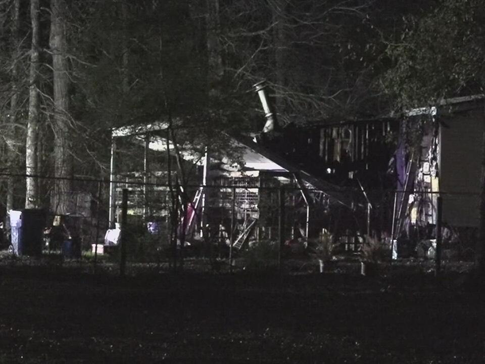 Lumberton house is badly damaged after a fire Wednesday night