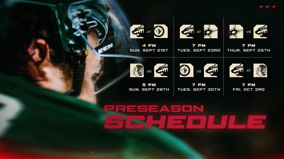 Minnesota Wild Announces 2025-26 Preseason Schedule - NewsBreak