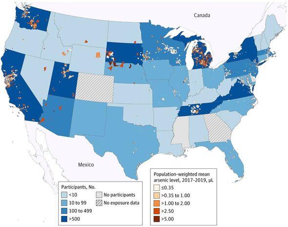 Alarming map shows states where drinking water contamination is highest ...