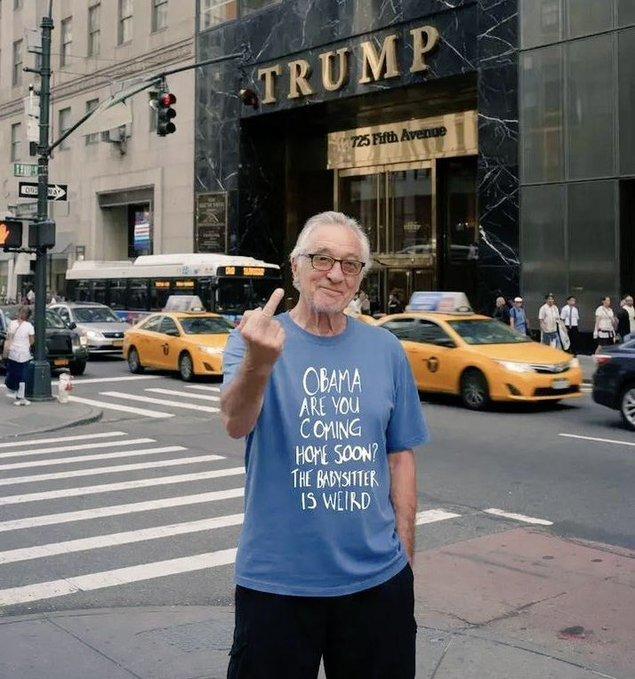 Fact Check: FAKE Photo Shows Robert DeNiro Flipping The Bird In Front ...