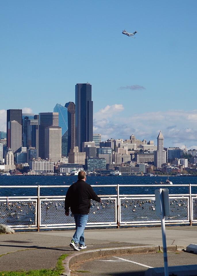 SEEN OVER WEST SEATTLE: Another Seahawks flyover - NewsBreak
