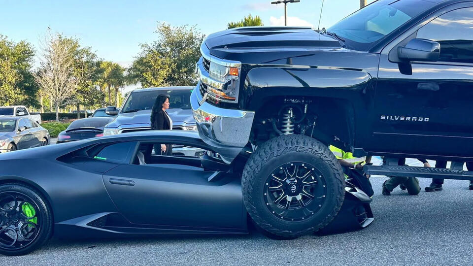 Florida Woman Drove Her Lifted Truck Over A Lamborghini And Didn’t Even ...