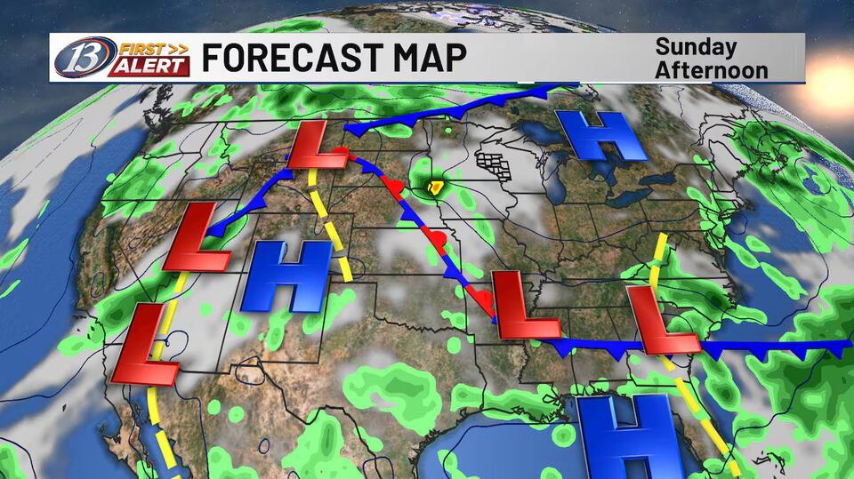 A quiet rest of the holiday weekend, with rain chances arriving by Tuesday